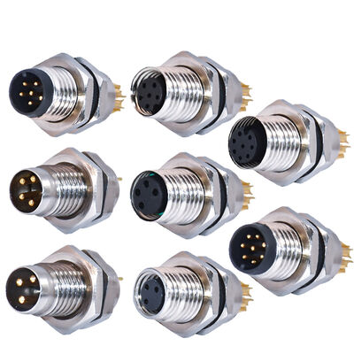 Conector Rigoal M8 Aviación Impermeable IP67/IP68, 3-8 Pines, 250V, Enchufe Macho Hembra