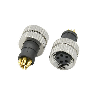 Conector circular M8 a prueba de agua con protección IP67/IP68, configuraciones de 3-8 pines y material PA66+GF para sensores industriales