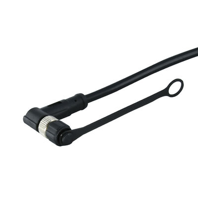 M8 Conector cubierta de polvo con cadena para el macho protector de conexión y toma de corriente de plástico negro