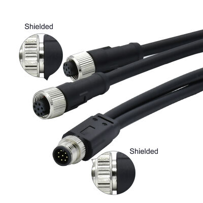 Conector de sensor circular macho M8 de 4 pines, moldeado, tipo Y, divisor, cable PUR 26AWG x 4C, cumple con IP67 para señales automotrices