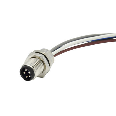 Conector M8 a Coded 3 4 5 6 8 Pines Ip67 Impermeable Tipo Soldadura Montaje Panel Frontal con Cable