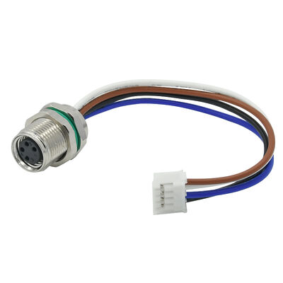 Conector M8 a Coded 3 4 5 6 8 Pines Ip67 Impermeable Tipo Soldadura Montaje Panel Frontal con Cable