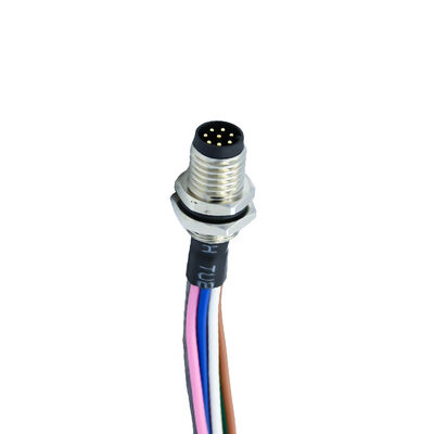 Conector M8 a Coded 3 4 5 6 8 Pines Ip67 Impermeable Tipo Soldadura Montaje Panel Frontal con Cable