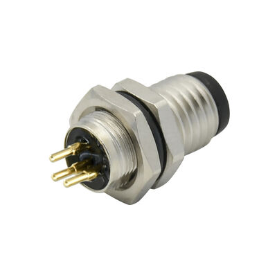 Conector M8 de alta calidad para montaje en panel macho y hembra para PCB, impermeable IP67 IP68