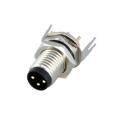 Conector M8 de alta calidad para montaje en panel macho y hembra para PCB, impermeable IP67 IP68