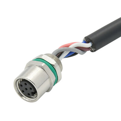 Conector M8 impermeable para montaje en panel de 2, 3, 4, 5, 6, 8 pines, fabricante de conectores eléctricos de cable M8 M12