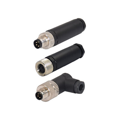 Conector M8 macho de 4 pines IP68 a prueba de agua con bloqueo de tornillo para uso automotriz, personalizable y compatible