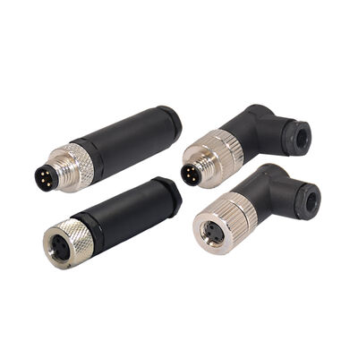 Conector M8 macho de 4 pines IP68 a prueba de agua con bloqueo de tornillo para uso automotriz, personalizable y compatible