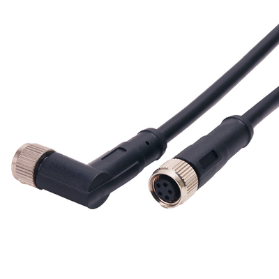 Varón del conector de cable del codo M8 al cable femenino 4p 5P 3P 8 Pin Circular Connector