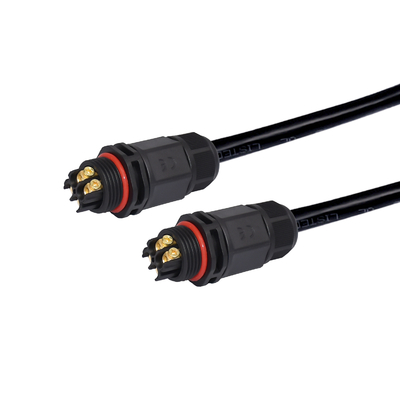 Tipo cruzado 4 conector del empalme impermeable del cable del LED 3 Pin Connector IP67 del alambre de la manera