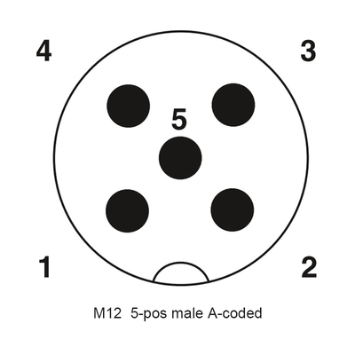 Conector M12 A de la prenda impermeable del divisor de M12 5pin T que cifra al varón al adaptador femenino 2