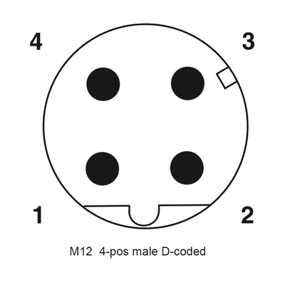 M12 8 fija a la hembra impermeable principal masculina recta del conector de la Uno-codificación M12 al adaptador RJ45