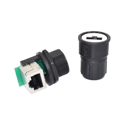 Conector del soporte Rj45 del panel de la prenda impermeable del conector del divisor de Ethernet de DC