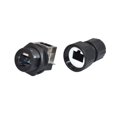 Conector del soporte Rj45 del panel de la prenda impermeable del conector del divisor de Ethernet de DC