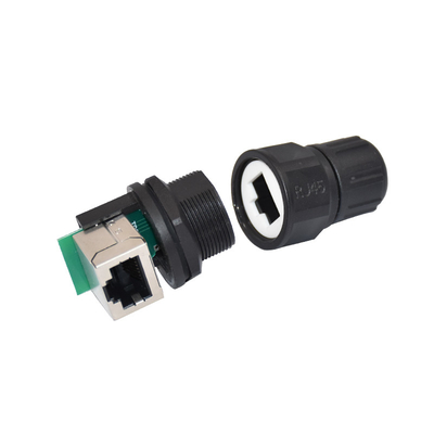 Conector del soporte Rj45 del panel de la prenda impermeable del conector del divisor de Ethernet de DC