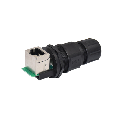 Conector del soporte Rj45 del panel de la prenda impermeable del conector del divisor de Ethernet de DC