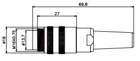 5 el cable circular del Pin 6 Pin Male Female Connector Electrical moldeó derecho para la automatización