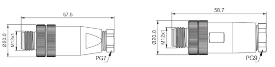 4P conector conectable plástico de Wireable de la asamblea de campo del conector de la prenda impermeable del varón M8