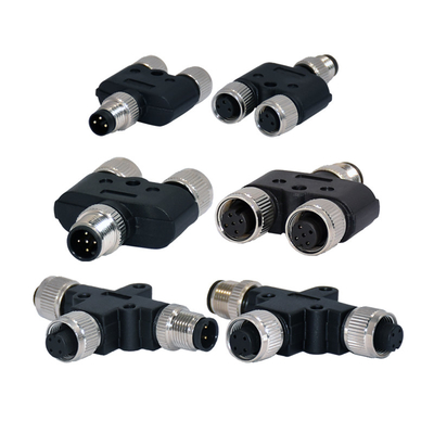 Tipo 8 conector impermeable 17P de Y del Pin M12 para el cable del divisor