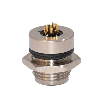 Pin femenino TPU CuZn de la soldadura 6 del conector del soporte del panel de 22AWG M8