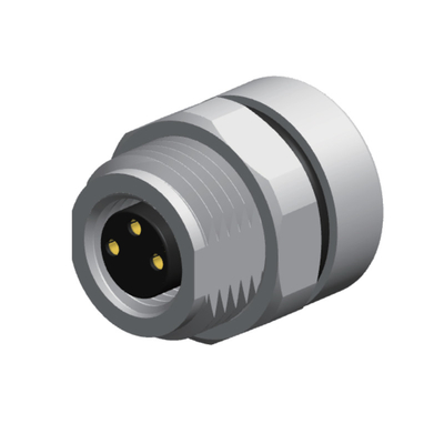 Pin femenino TPU CuZn de la soldadura 6 del conector del soporte del panel de 22AWG M8