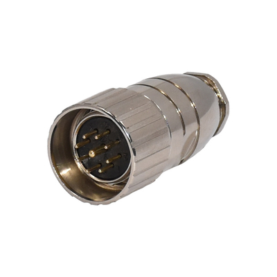 M23 9 conector CuZn de la asamblea de tornillo de metal del Pin PA66 500 ciclos