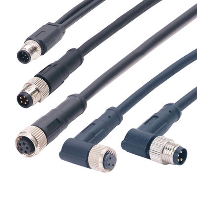 CuZn TPU moldeó la codificación impermeable del conector 3P IP67 A del cable M8 para el sensor