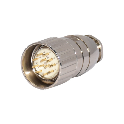 conector recto femenino del escudo de la asamblea del tornillo del conector PA66 de 19P IP67 M23