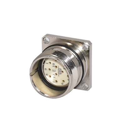 conector recto femenino del escudo de la asamblea del tornillo del conector PA66 de 19P IP67 M23