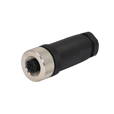 Pin desmontable RG PA66 del conector circular 4 de la ronda del conector IP67 CuZn de la prenda impermeable de Wireable M12