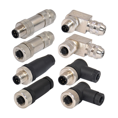 Pin desmontable RG PA66 del conector circular 4 de la ronda del conector IP67 CuZn de la prenda impermeable de Wireable M12