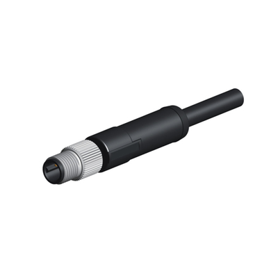PVC recto plástico de Pin Cable PUR del conector macho 3 de Pa66 IP67 M5