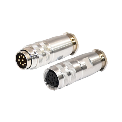 M16 del conector 2 hembra-varón - 12 de la prenda impermeable de Wirable M16 del campo conector circular de postes