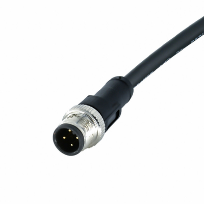 El conector de cable impermeable de PUR M12 IP68 un B D cifró 3 4 5 8 12 Pin CuZn TPU