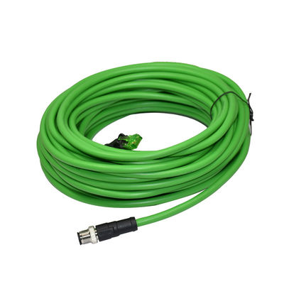 Cable impermeable de 4 pines D codificado M12 a RJ45