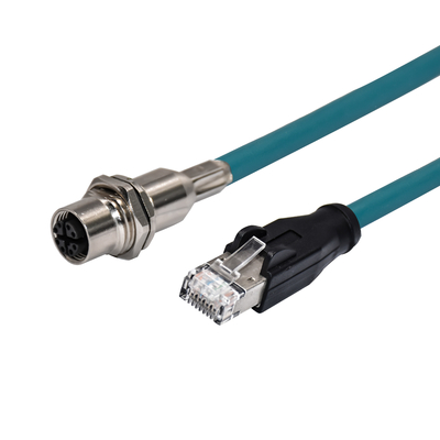M12 protegido 8 Pin Ethernet Cable X cifró el conector eléctrico de Superseal
