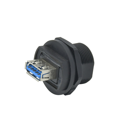 Receptáculo al aire libre USB 3,0 del conector USB IP67 de la prenda impermeable del soporte del panel de Rigoal