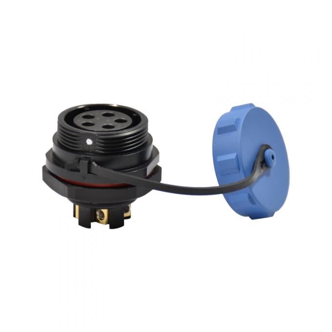 Los PPS insertan la terminación impermeable plástica circular de la encrespadura del Pin IP67 de los conectores 5 2