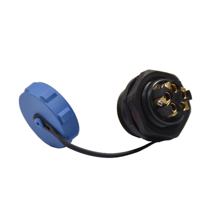 Los PPS insertan la terminación impermeable plástica circular de la encrespadura del Pin IP67 de los conectores 5 1